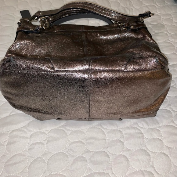 SOLD. Beautiful Coach Leather Metallic Hobo and wallet - Picture 10 of 14